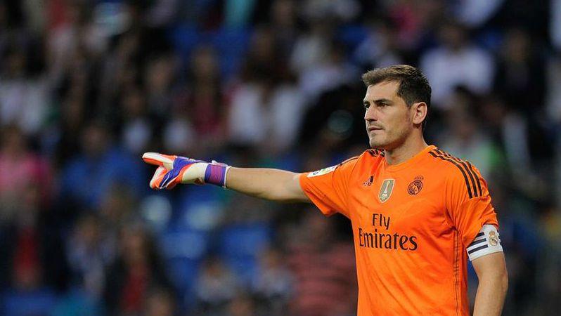 Iker Casillas in goal for Real Madrid.
