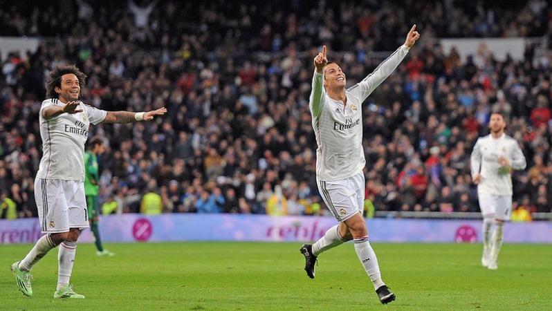 Cristiano Ronaldo Celebrates a hat-trick