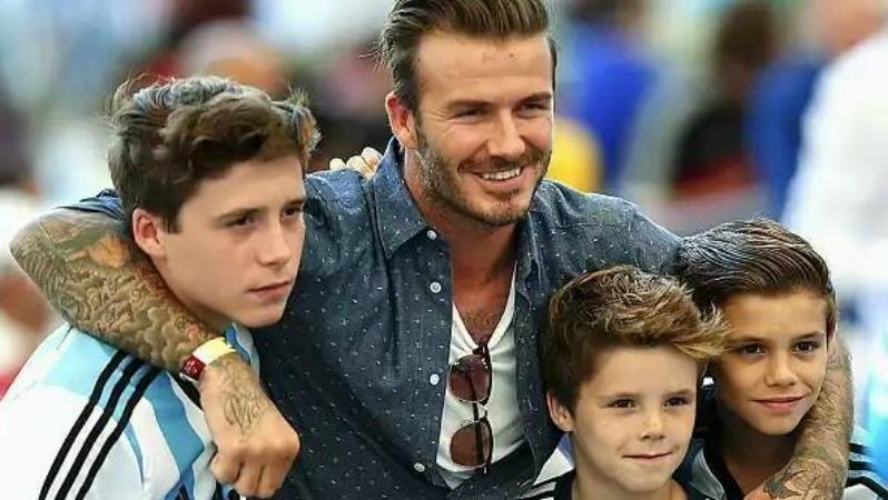 David Beckham, Brooklyn Beckham, Romeo Beckham, Cruz Beckham, Arsenal
