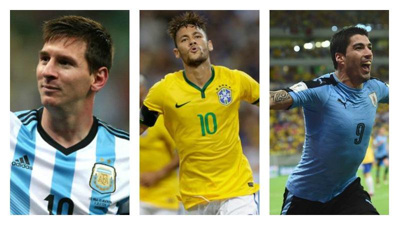 Lionel Messi, Neymar and Luis Suarez 
