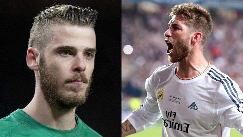 david de gea and sergio ramos are shown.