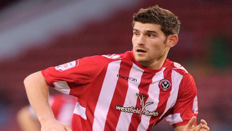 Ched Evans in Sheffield United kit