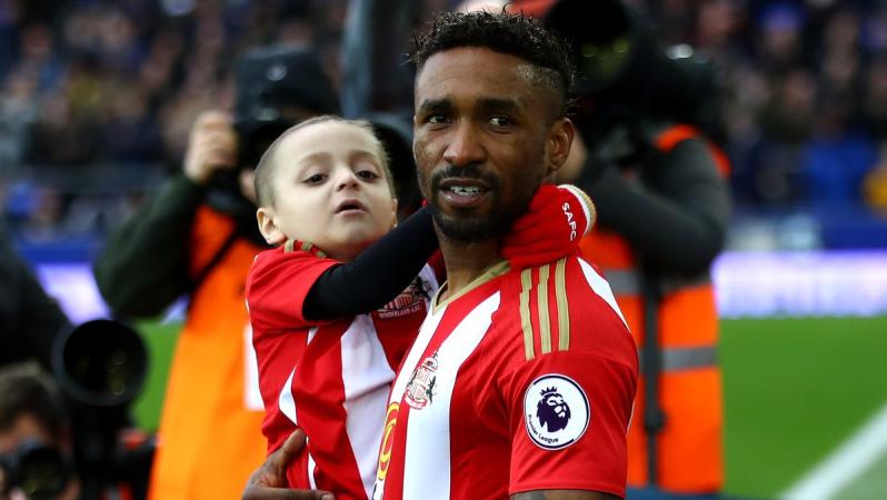 Bradley Lowery and Jermain Defoe