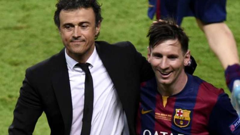 Luis Enrique and Lionel Messi