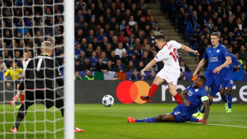 Leicester City defeat Sevilla 2-0.