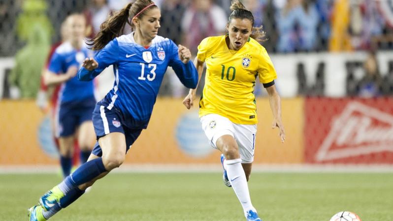 Marta and Alex Morgan