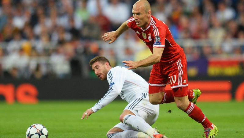 Arjen Robben and Sergio Ramos