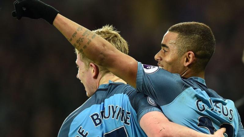 Kevin De Bruyne and Gabriel Jesus
