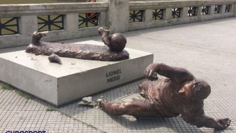 Messi Statue Vandalized