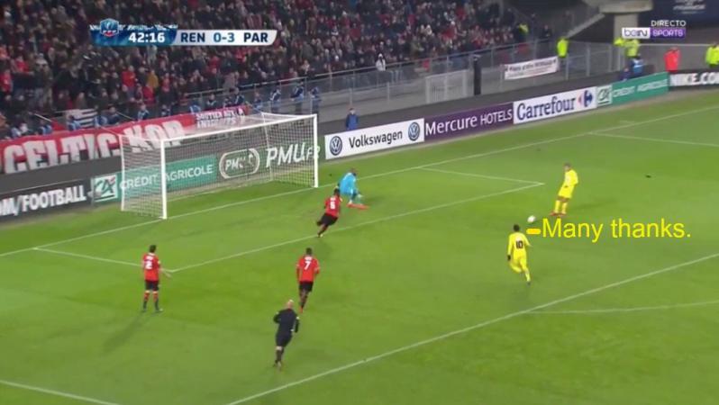 Mbappé asiste a Neymar