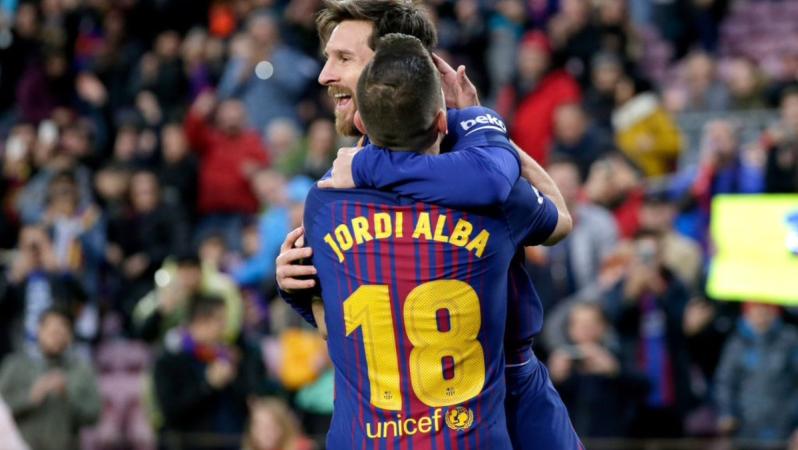 Messi and Jordi Alba