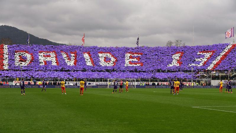 Davide Astori tribute during Fiorentina vs Benevento