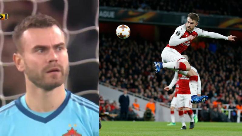 Aaron Ramsey Goal Vs CSKA Moscow