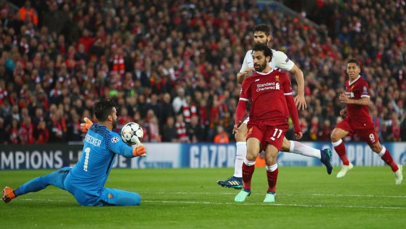 Mo Salah led Liverpool to a 5-2 victory against Roma in the first leg of their Champions League semifinal.