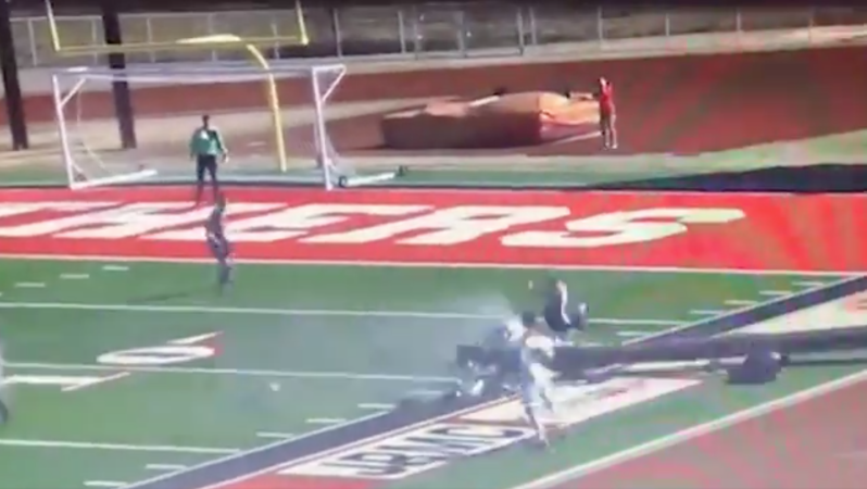 Soccer Light Pole Falling