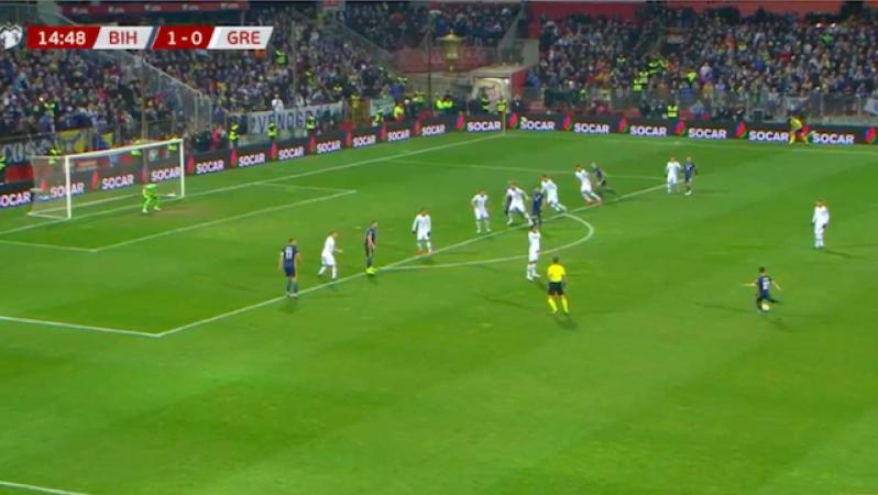 Miralem Pjanic free kick vs Greece