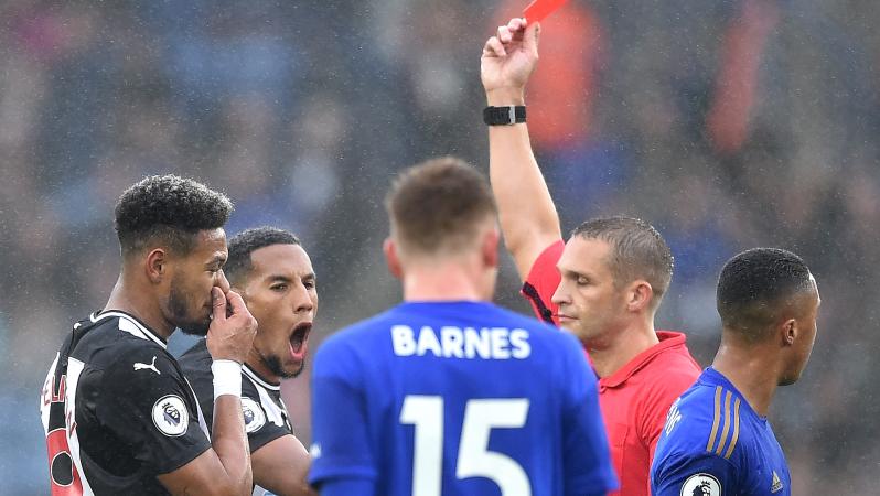 Isaac Hayden Red Card