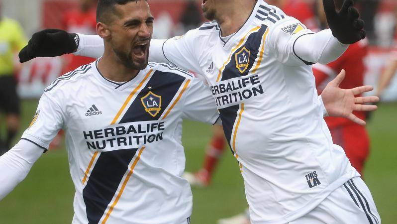Zlatan Ibrahimovic and Sebastian Lletget