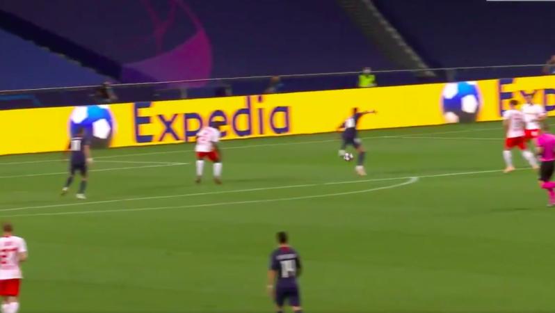 Neymar assist vs Leipzig