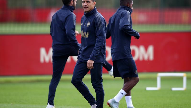 Alexis Sanchez Manchester United Training
