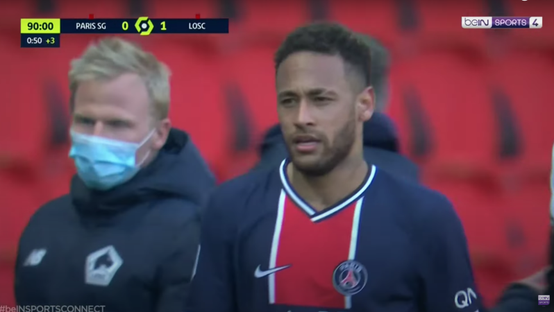 PSG vs Lille Highlights — Neymar Red Card
