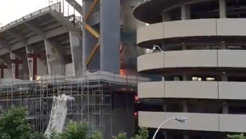 Real Madrid Stadium Fire