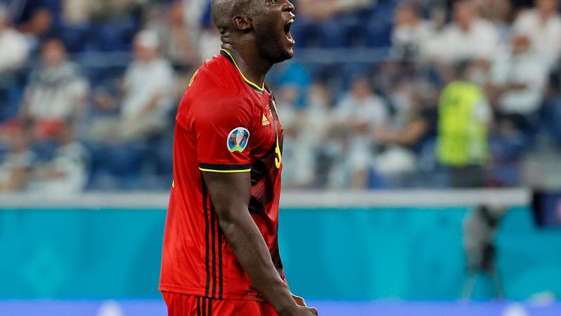 Lukaku Celebrates Vs. Finland
