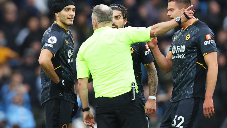 Raul Jimenez Yellow Cards vs Man City