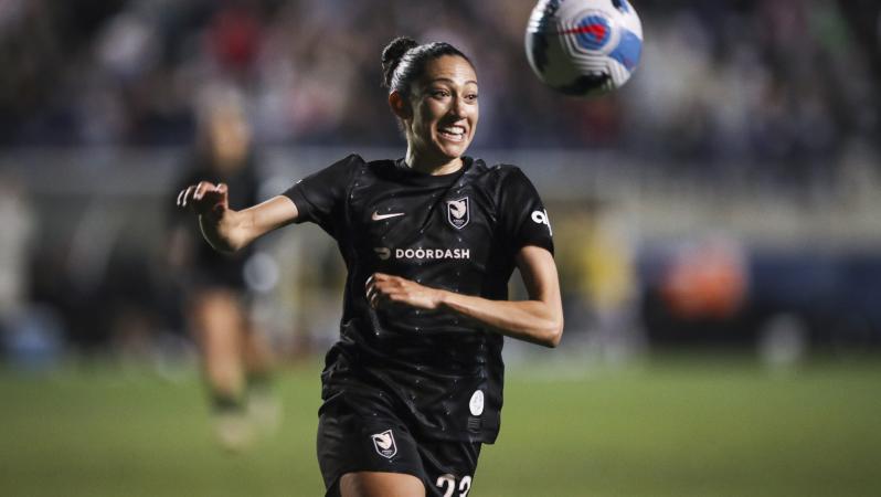Christen Press During Angel City vs San Diego Wave