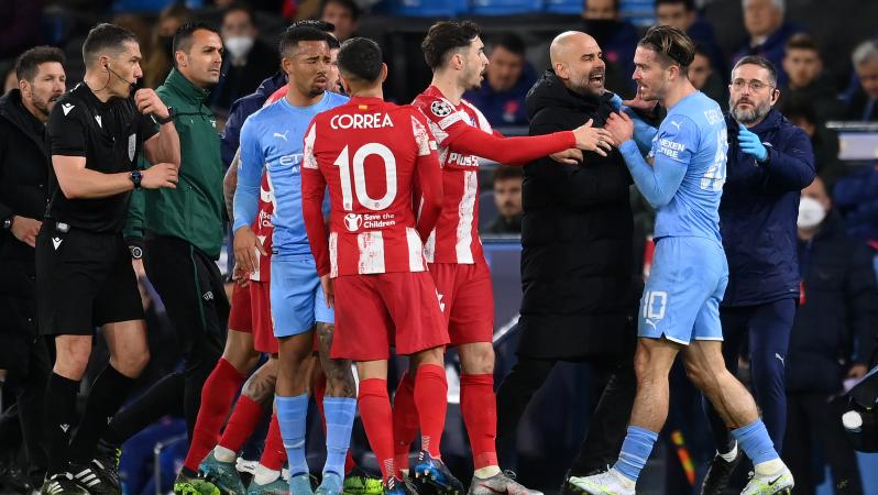 Grealish Correa Incident Man City Atlético Madrid