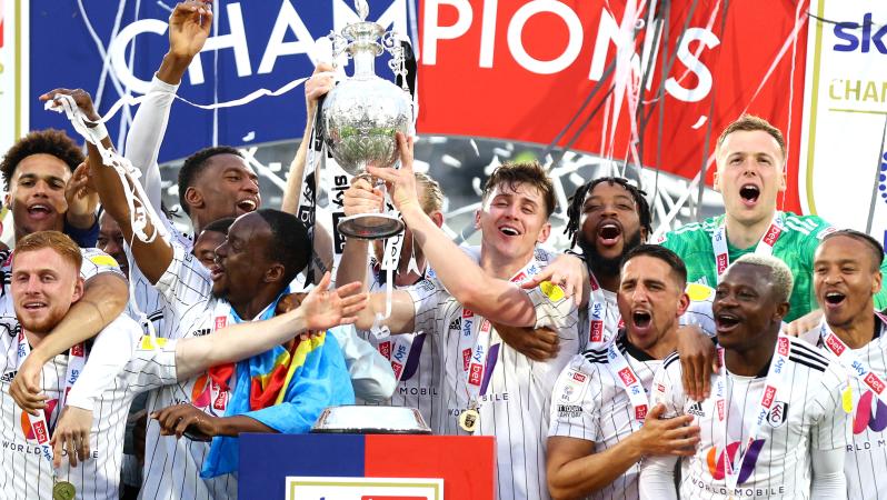 Fulham Celebrates Being One Of The Newly Promoted Premier League Teams