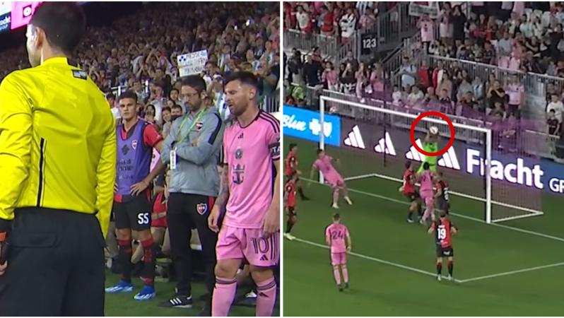 Lionel Messi corner kick goal attempt