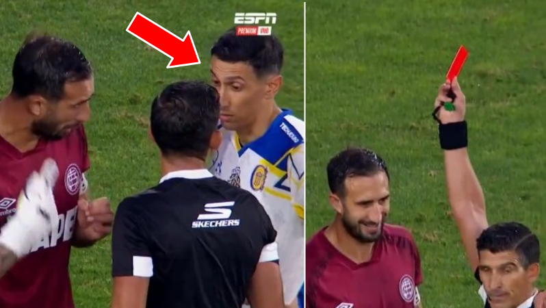 Angel Di Maria red card