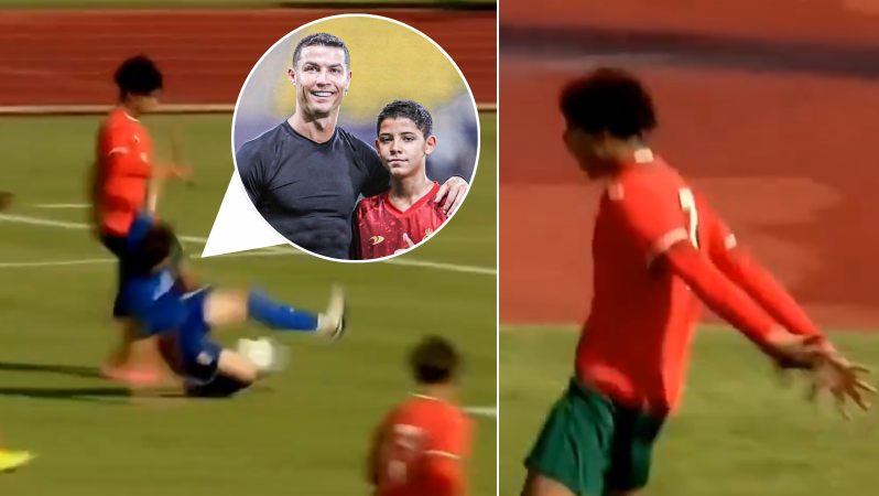 Cristiano Ronaldo's son scores two goals for Portugal U15