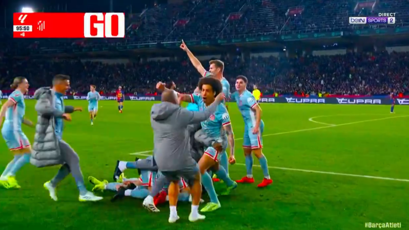 Atletico Madrid last-minute goal vs. FC Barcelona