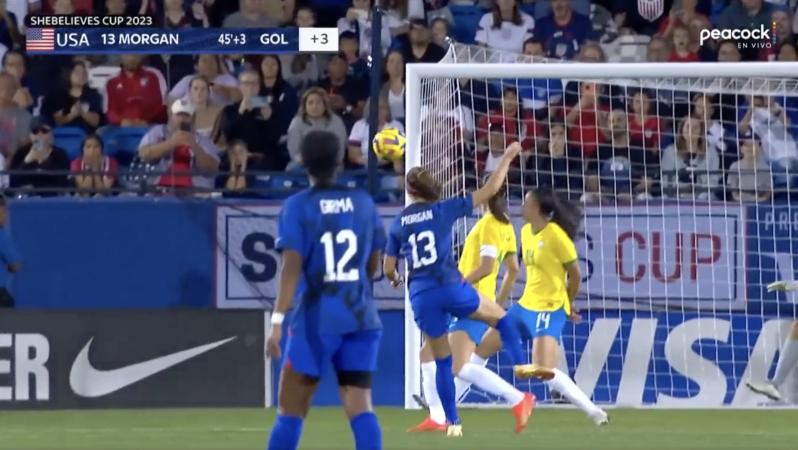 Alex Morgan goal vs Brazil