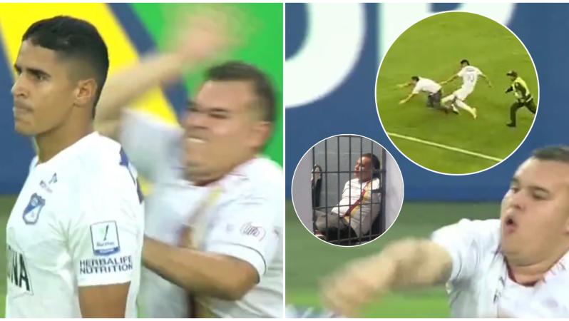 Deportes Tolima fan attacks Millonarios player