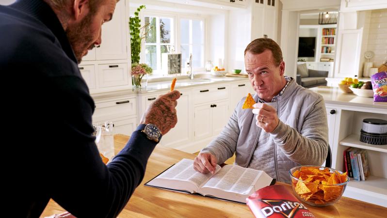 Peyton Manning vs David Beckham commercial Lays