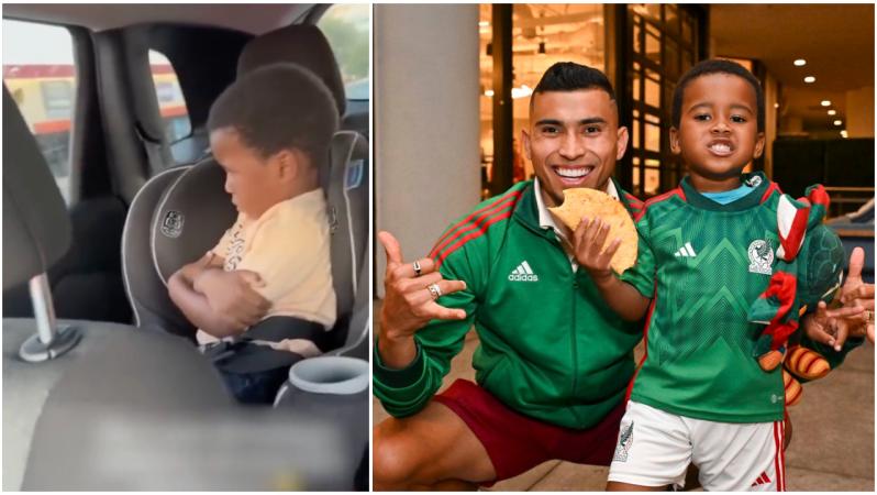 Mexican quesadillas kid meets El Tri