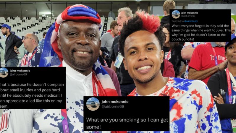 John McKennie Tweets on McKennie Arsenal rumor