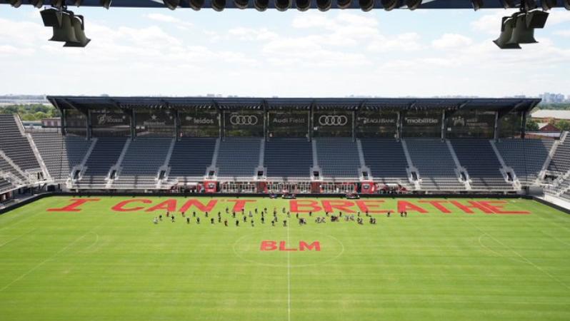 BLM message at Audi Field