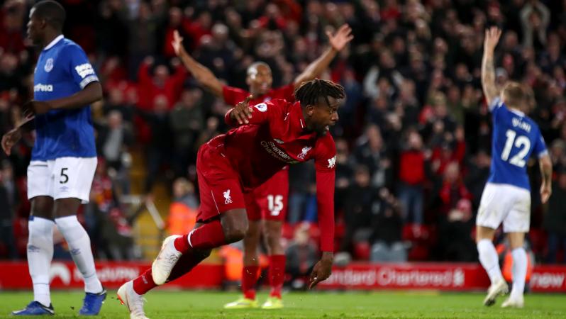 Divock Origi goal vs Everton