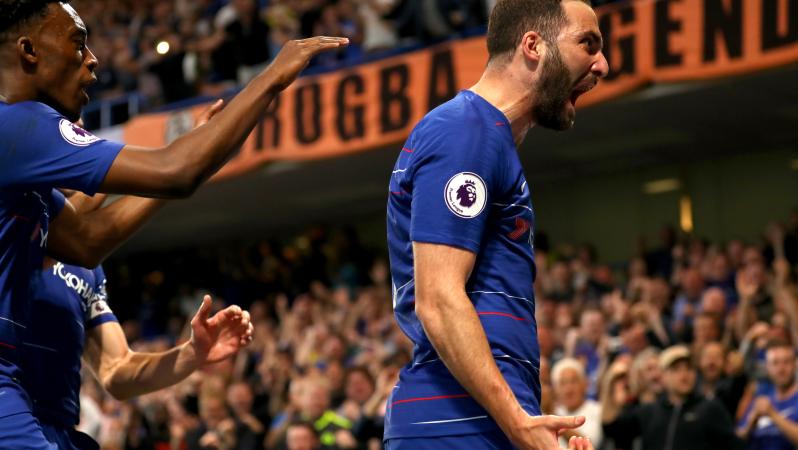Gonzalo Higuain Chelsea goal v Burnley