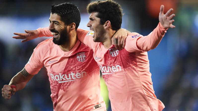 Carles Alena Barcelona Goal v Alaves