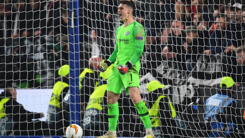 Kepa saves vs Eintracht