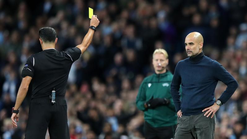 Champions League manager yellow cards