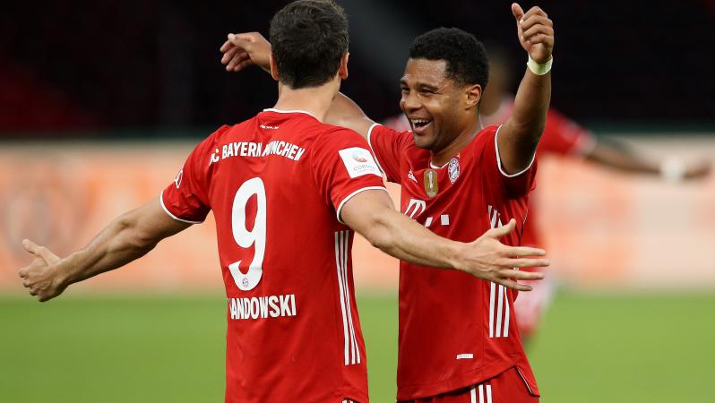 Lewandowski and Gnabry stats