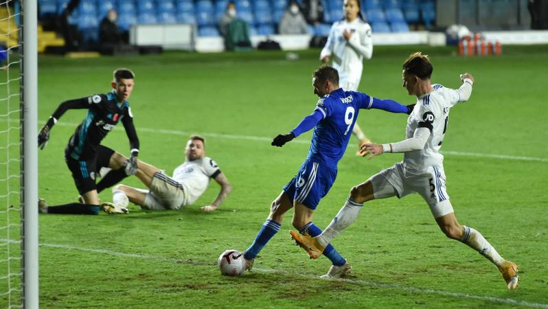 Jamie Vardy goal vs Leeds