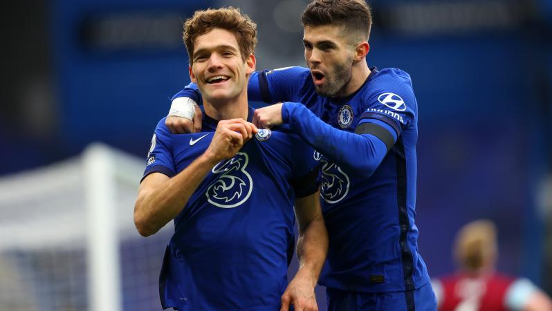 Christian Pulisic and Marcos Alonso