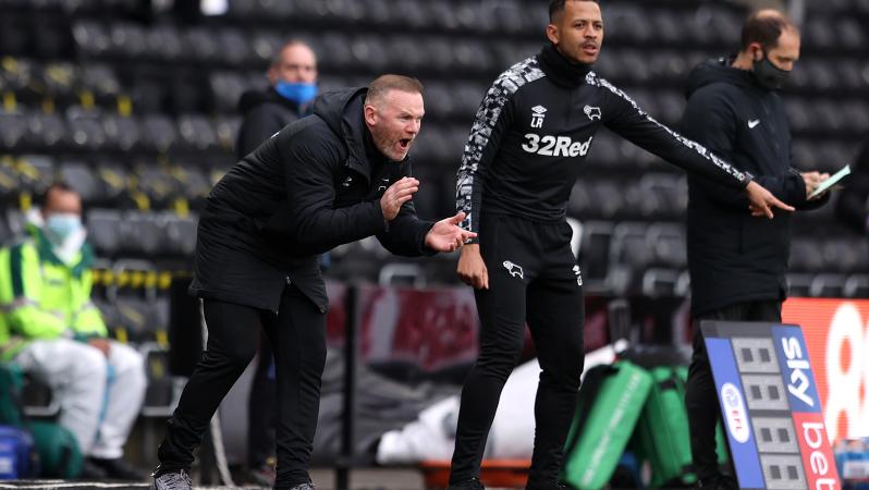 Derby County manager Wayne Rooney